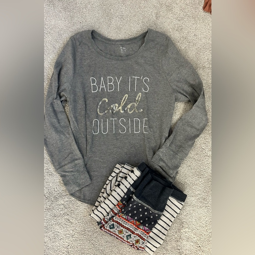 Old Navy Waffle Knit Pajama Set - XL